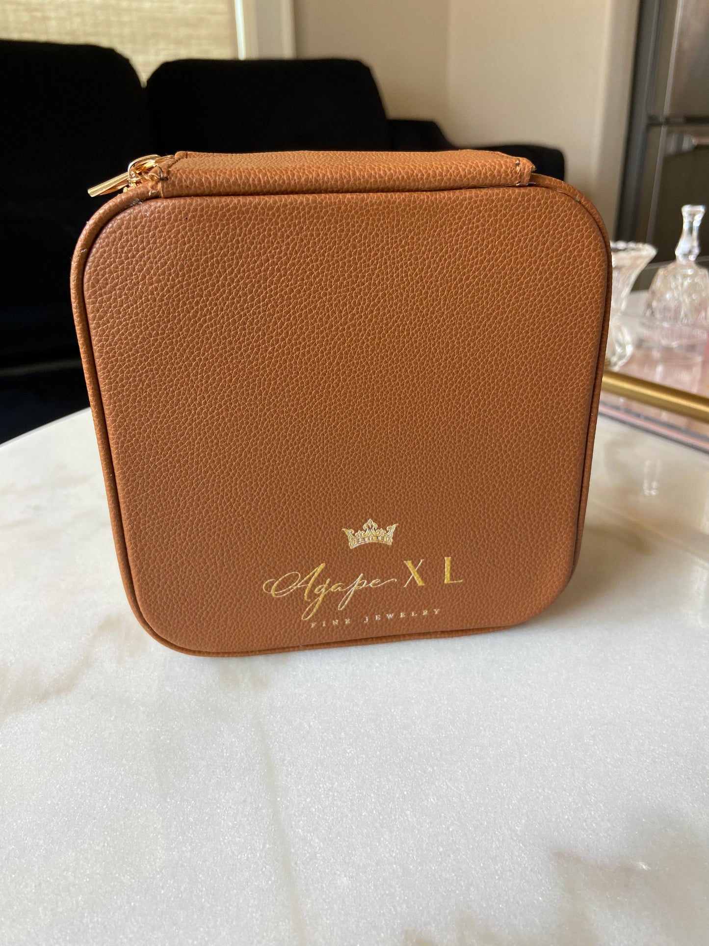 Travel Jewelry Case Brown