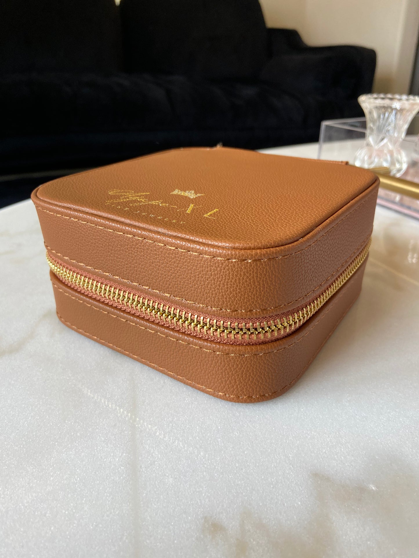 Travel Jewelry Case Brown