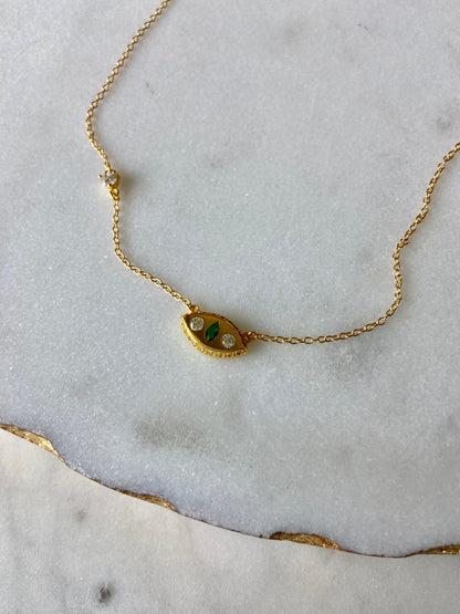 Evil Eye with Green Stone