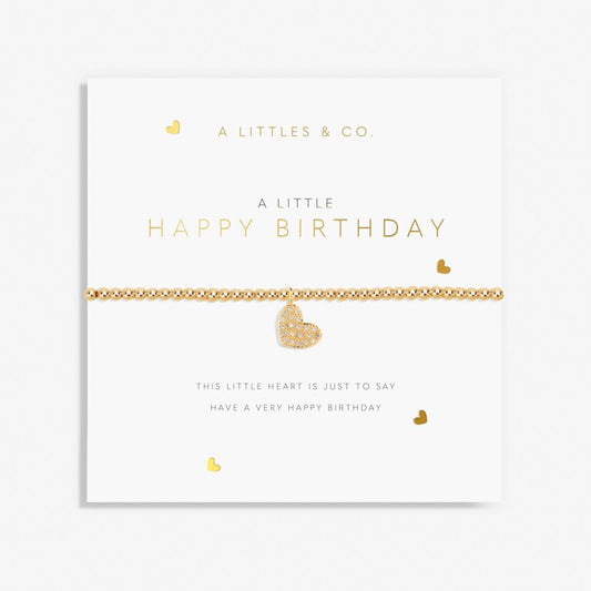 A Little 'Happy Birthday' Bracelet in Gold-Tone Plating